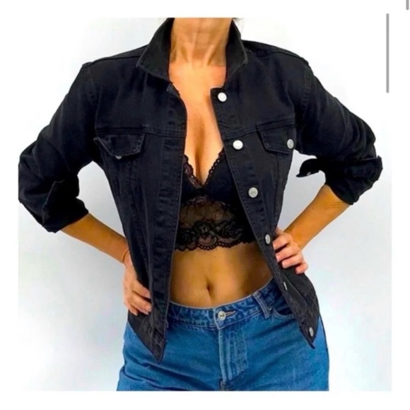 PACSUN Los Angeles Black Jean Jacket - Picture 3 of 9